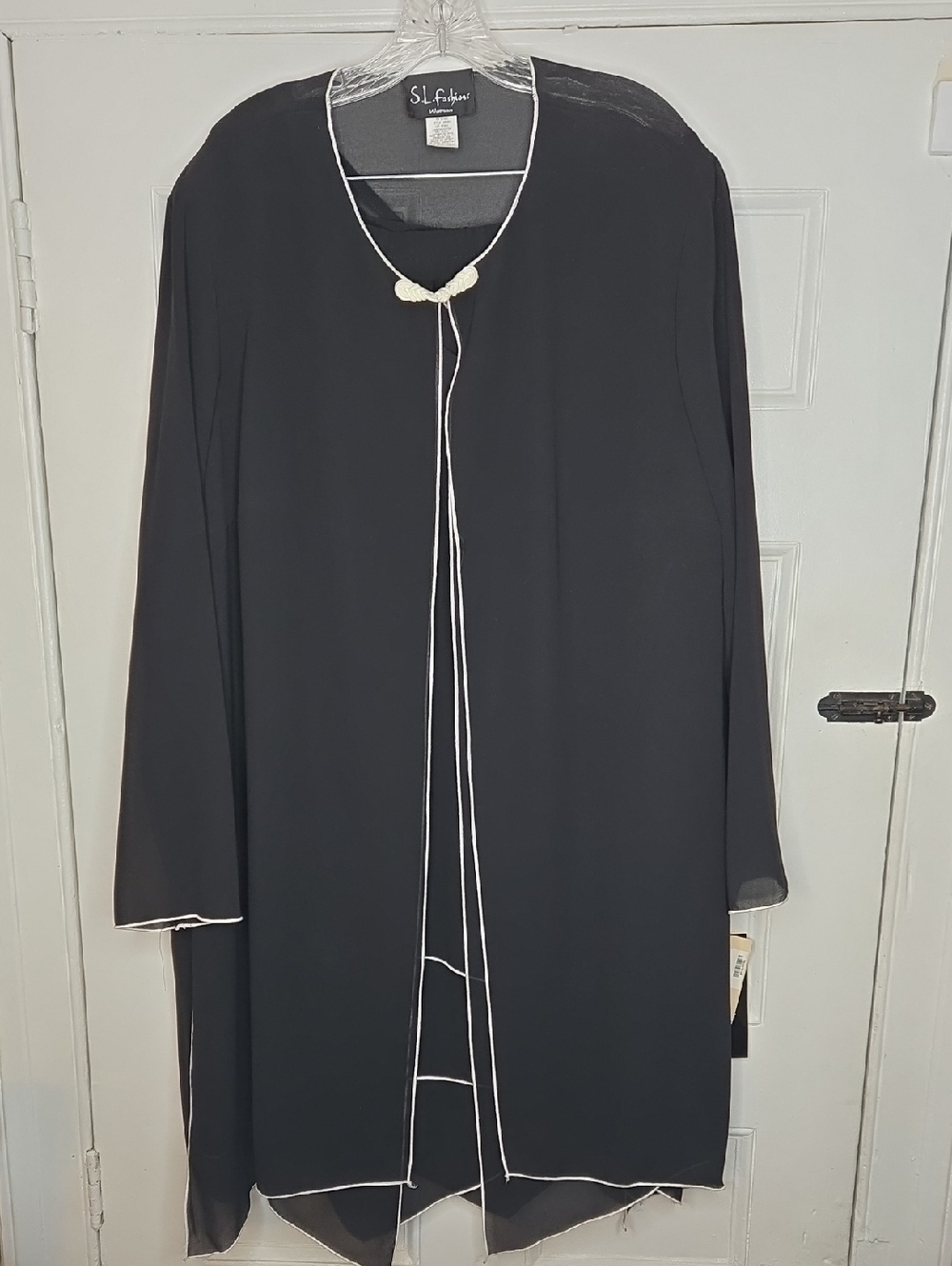 SL Fashions 3 Piece Skirt, Tank, & Jacket with White Trim, Size 24W